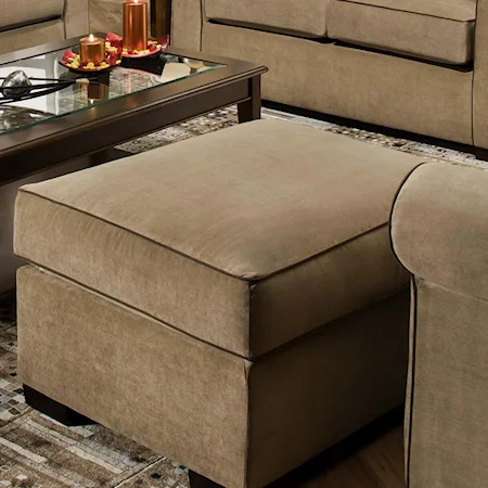 Casual Ottoman with Plush Padded Seat Cushion